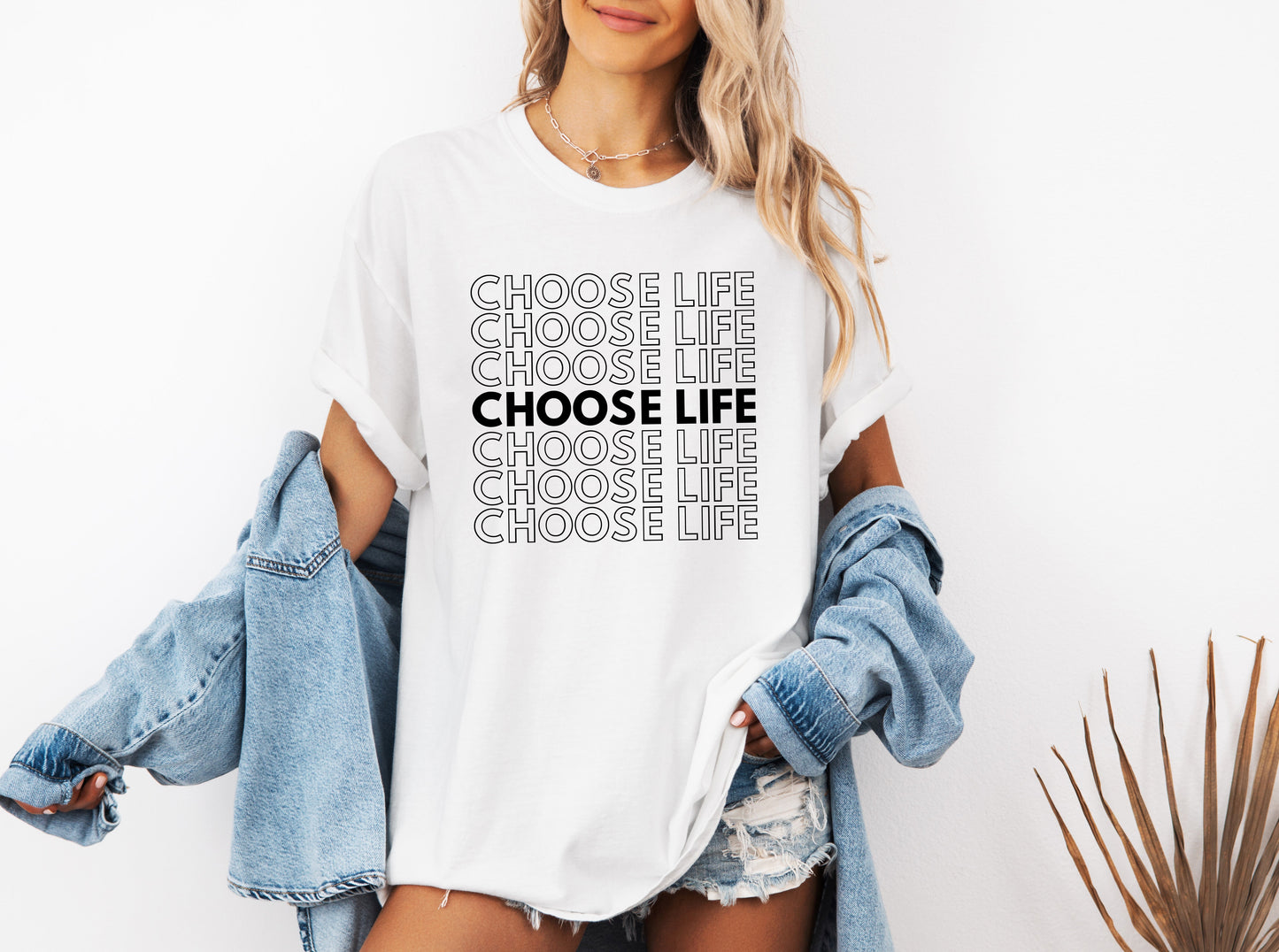 Choose Life Christian Comfort Colors Garment Dyed Christian T Shirt (Repeat)