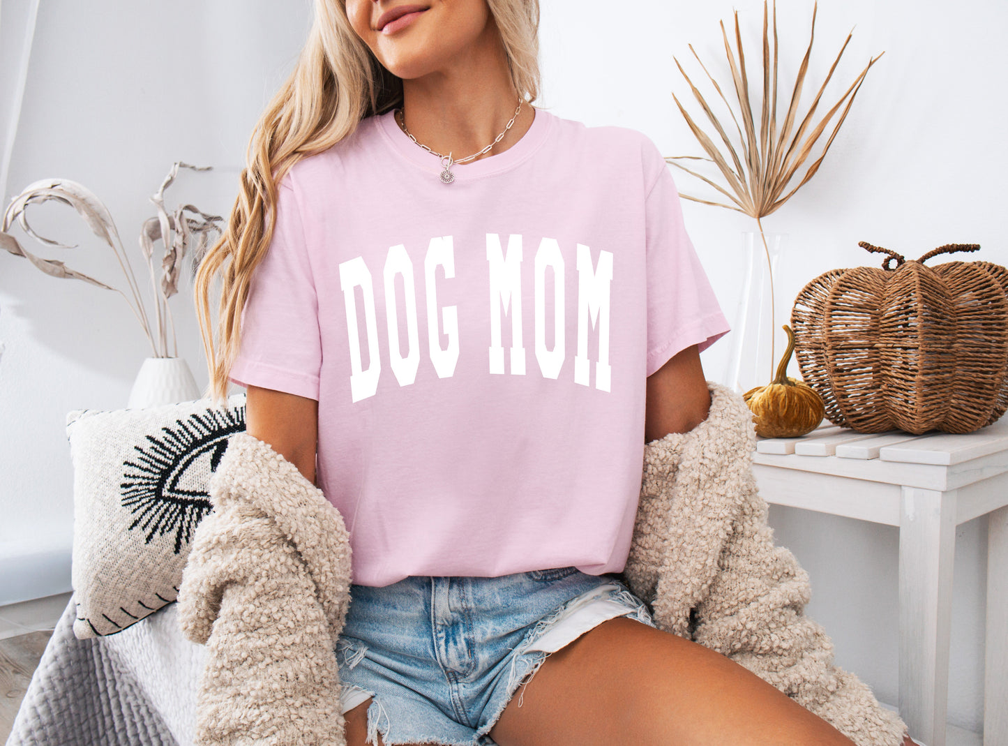 Dog Mom Comfort Colors Garment Dyed T Shirt (Condensed Font)