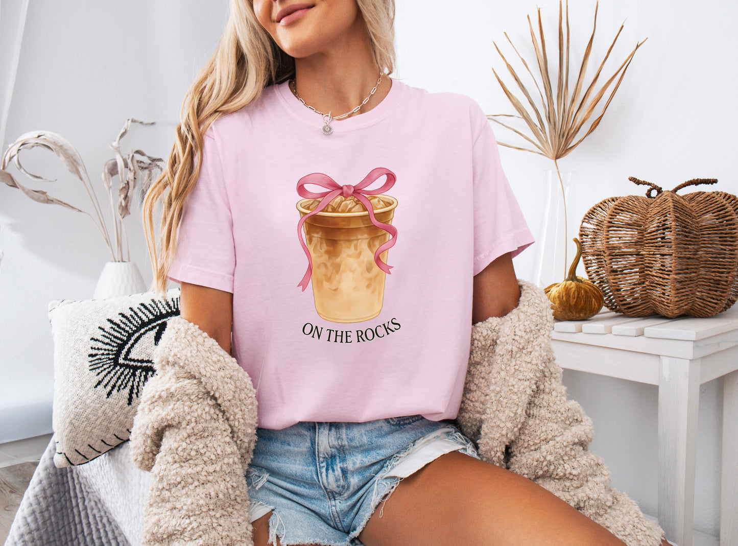 On the Rock Iced Latte Coffee Garment Dyed T Shirt