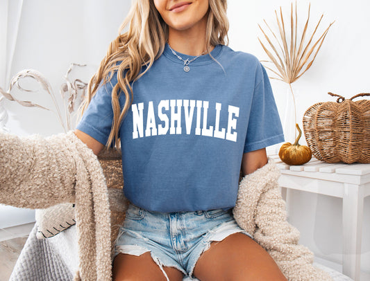Nashville State City Comfort Colors T Shirt (Condensed Font)