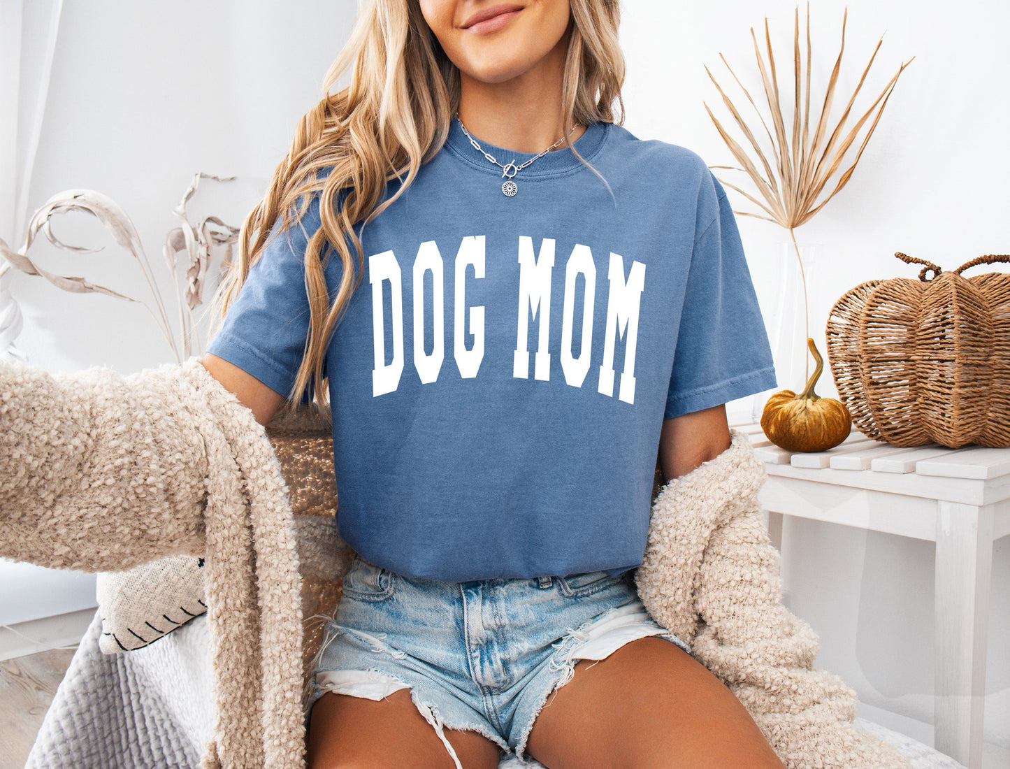 Dog Mom Comfort Colors Garment Dyed T Shirt (Condensed Font)