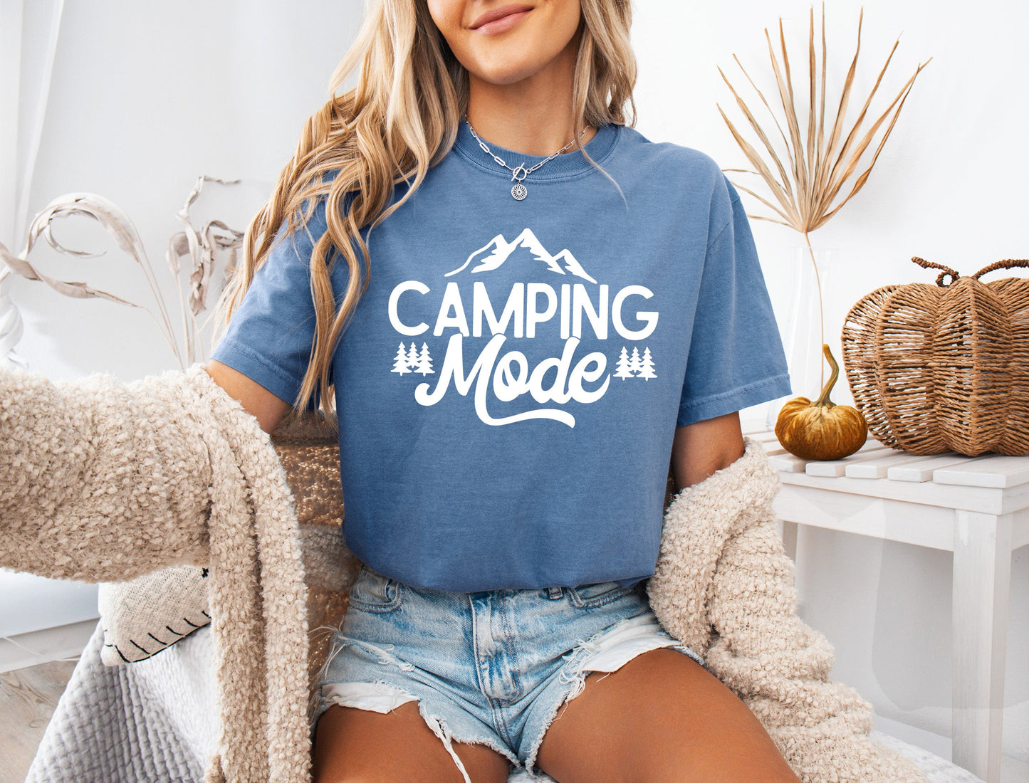 Camping Mode Nature Camping Hiking Garment Dyed Shirt