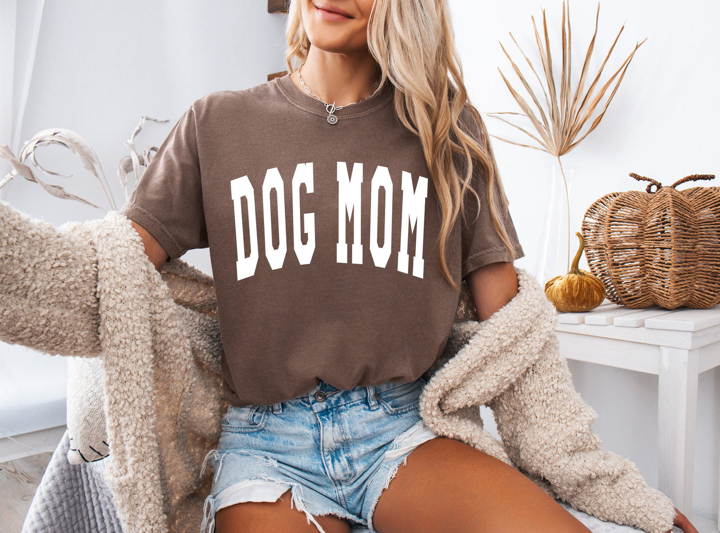 Dog Mom Comfort Colors Garment Dyed T Shirt (Condensed Font)