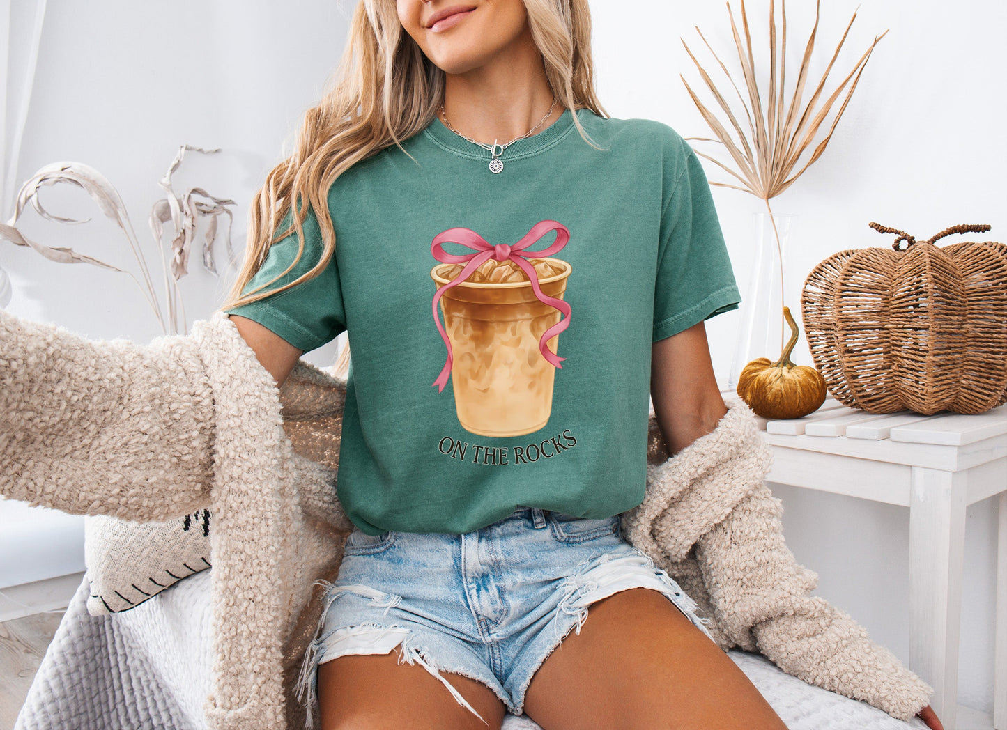 On the Rock Iced Latte Coffee Garment Dyed T Shirt