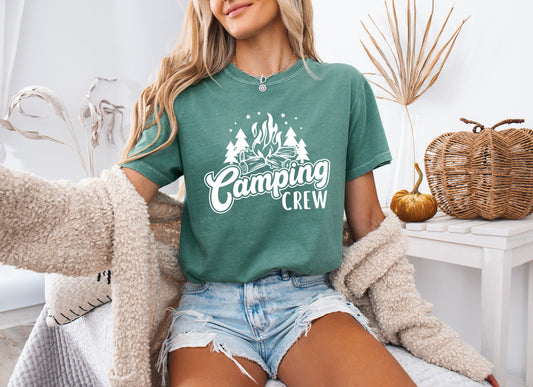 Camping Crew Camping Hiking Garment Dyed Shirt