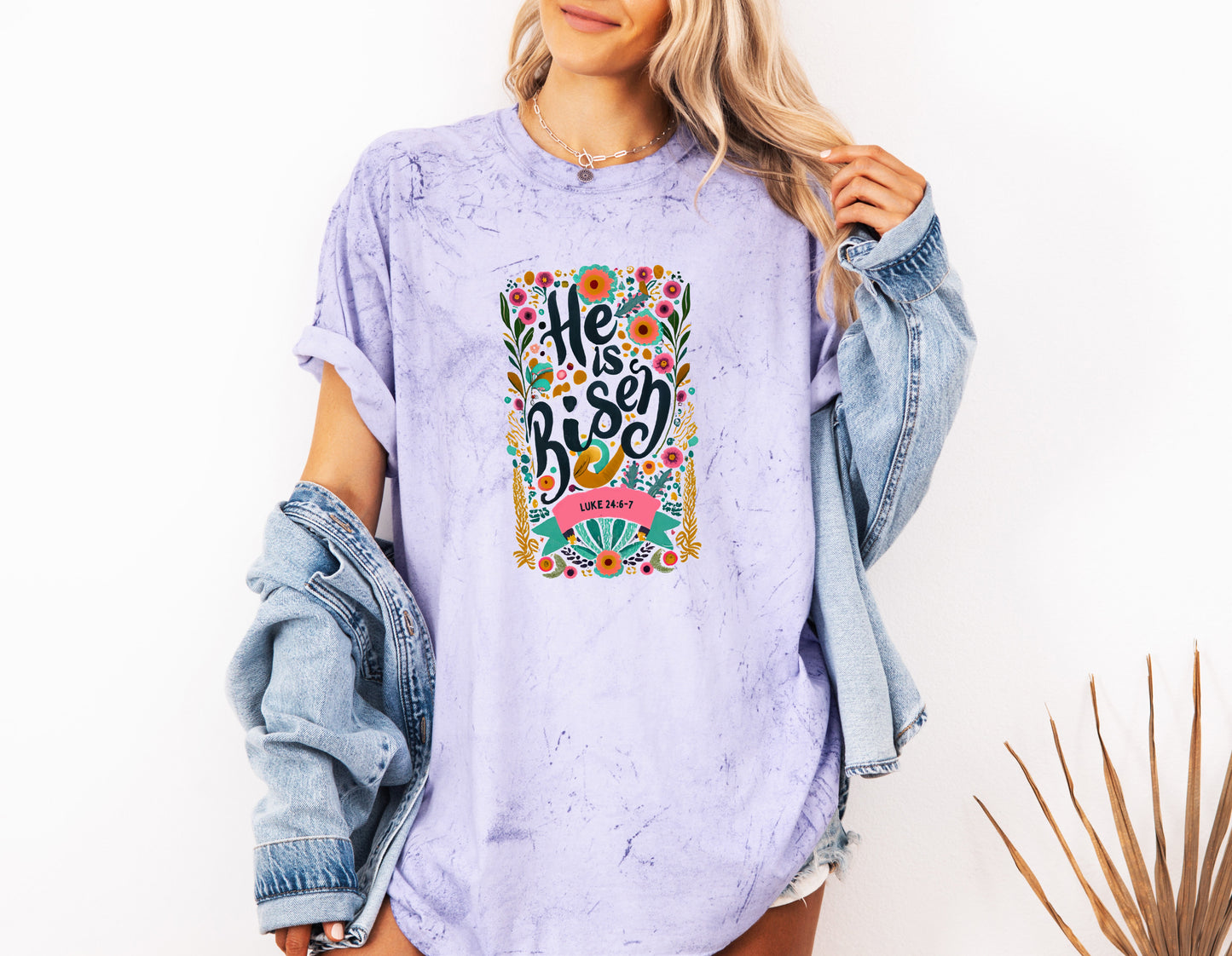 He is Risen Comfort Colors Garment Dyed Christian T Shirt (color)