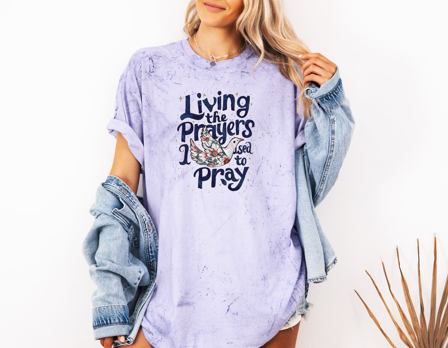 Living the prayer Christian Comfort Colors Garment Dyed T Shirt