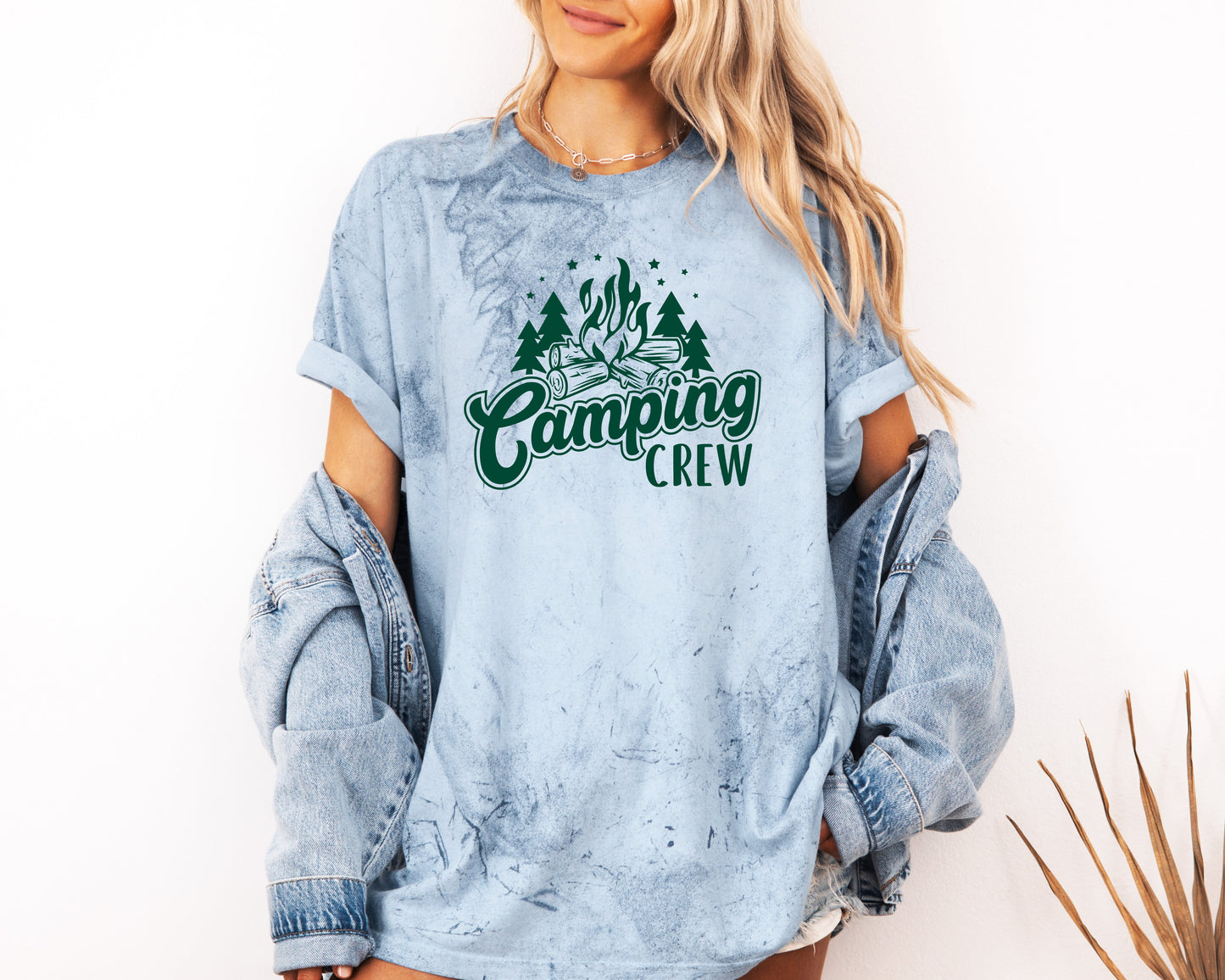 Camping Crew Camping Hiking Garment Dyed Shirt