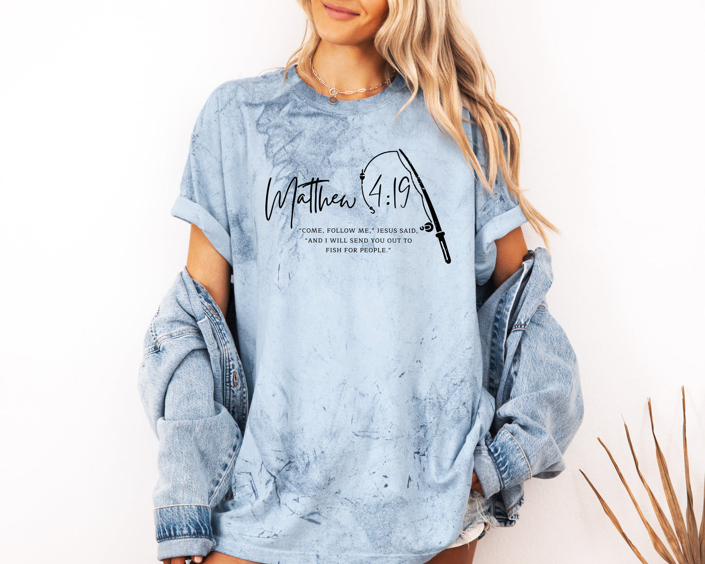 Fish for People Disciples Christian Comfort Colors Garment Dyed T Shirt