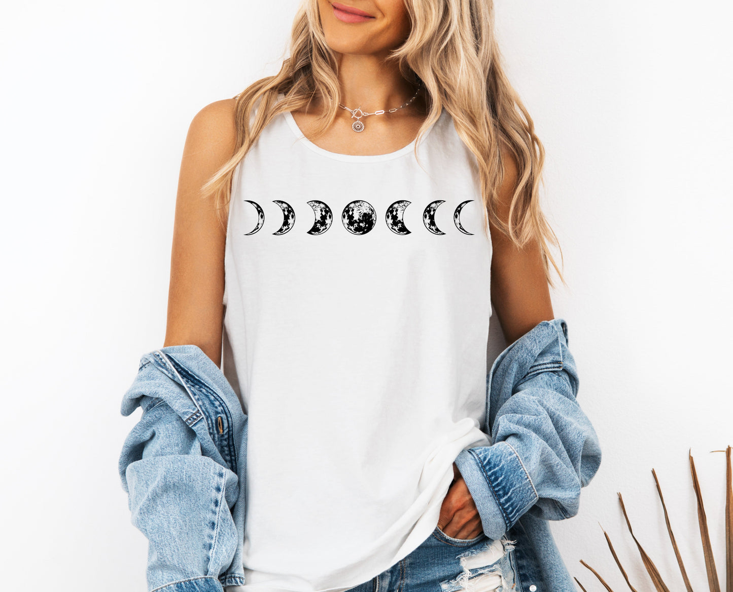 Moon Phase Summer Hiking Camping Vacation Nature Comfort Colors Tank Top