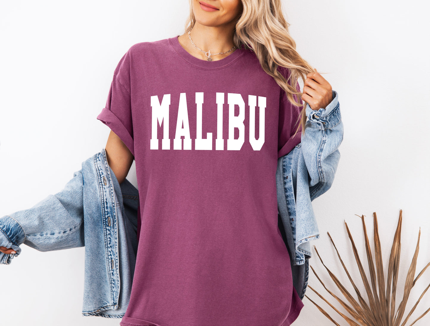 Malibu California State City Comfort Colors T Shirt (Condensed Font)