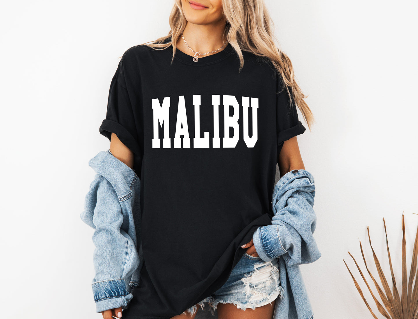 Malibu California State City Comfort Colors T Shirt (Condensed Font)