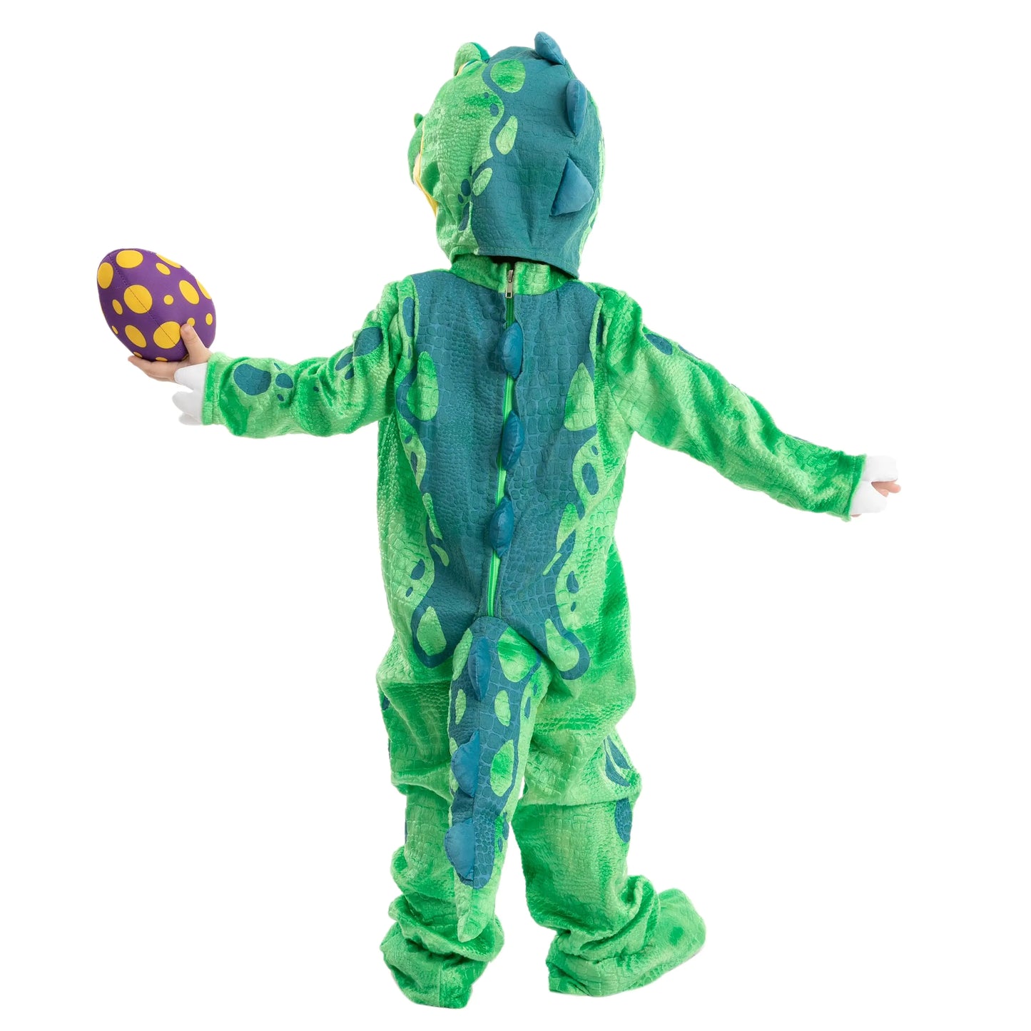Spooktacular Creations T-Rex Costume, Dinosaur jumpsuit Jumpsuit for Toddler and Child Halloween Dress Up Party Green Small (5-7 YRS) - # BOAA31310002