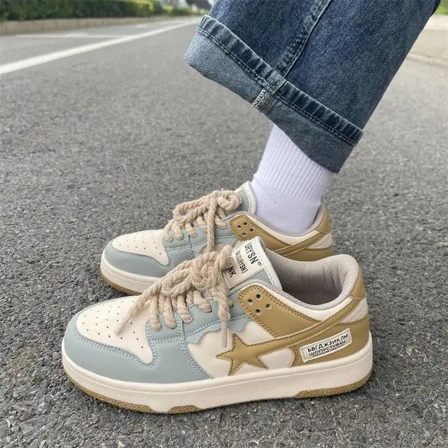 Color Matching Casual Shoes 2022 Vulcanize Sneakers Breathable Sport Walking Running Spring Platform Shoes - # BOAA73510001