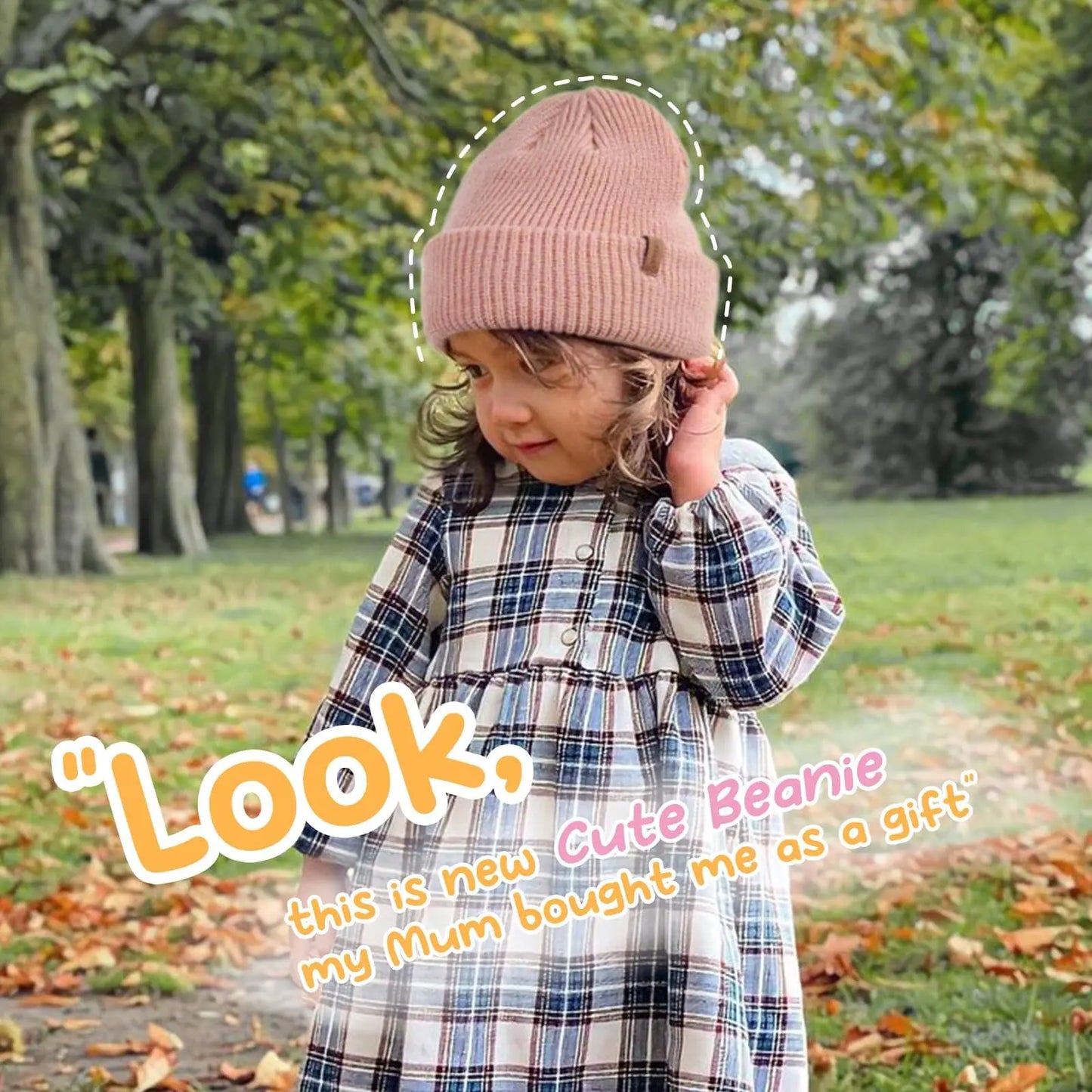 FURTALK Toddler Beanie Baby Boys Girls Beanies Kids Winter Hats Children Knit Warm Caps 3-8 Years Beige+pink+caramel - # BOAA21910001