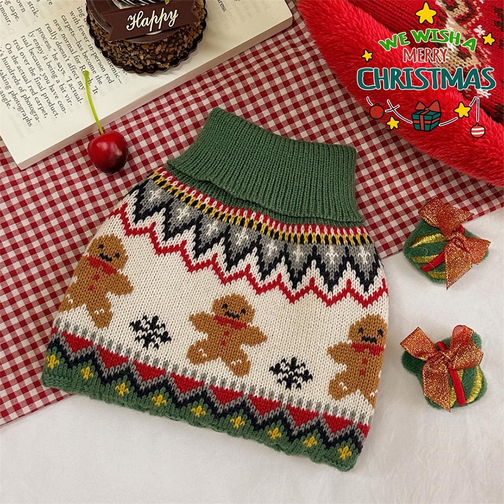 Gingerbread Man Christmas Pet Sweater | NCS