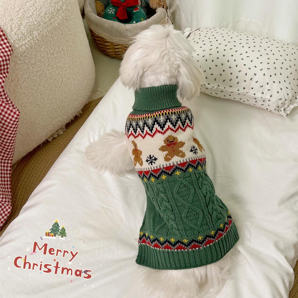 Gingerbread Man Christmas Pet Sweater | NCS