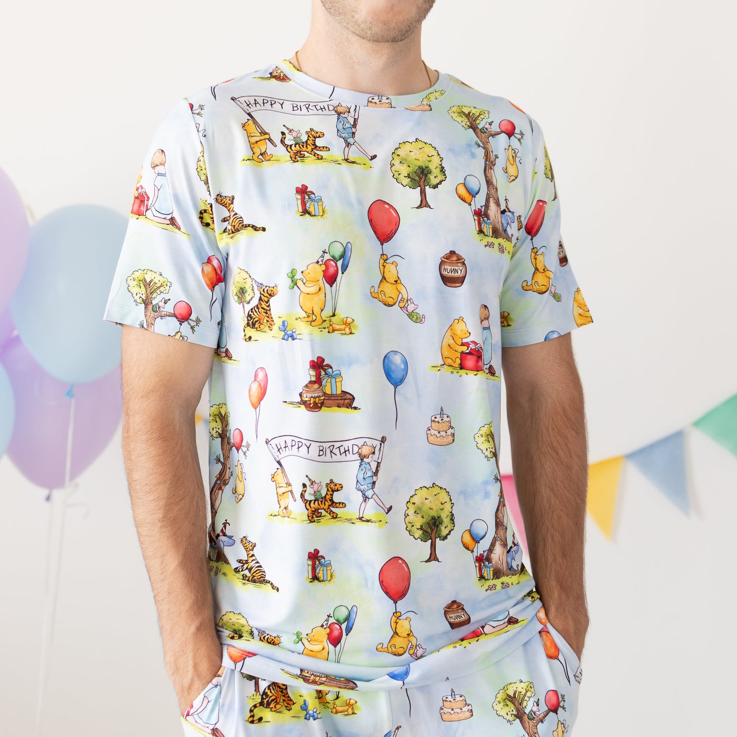 Hundred Acre Birthday Mens 2pc Pajamas