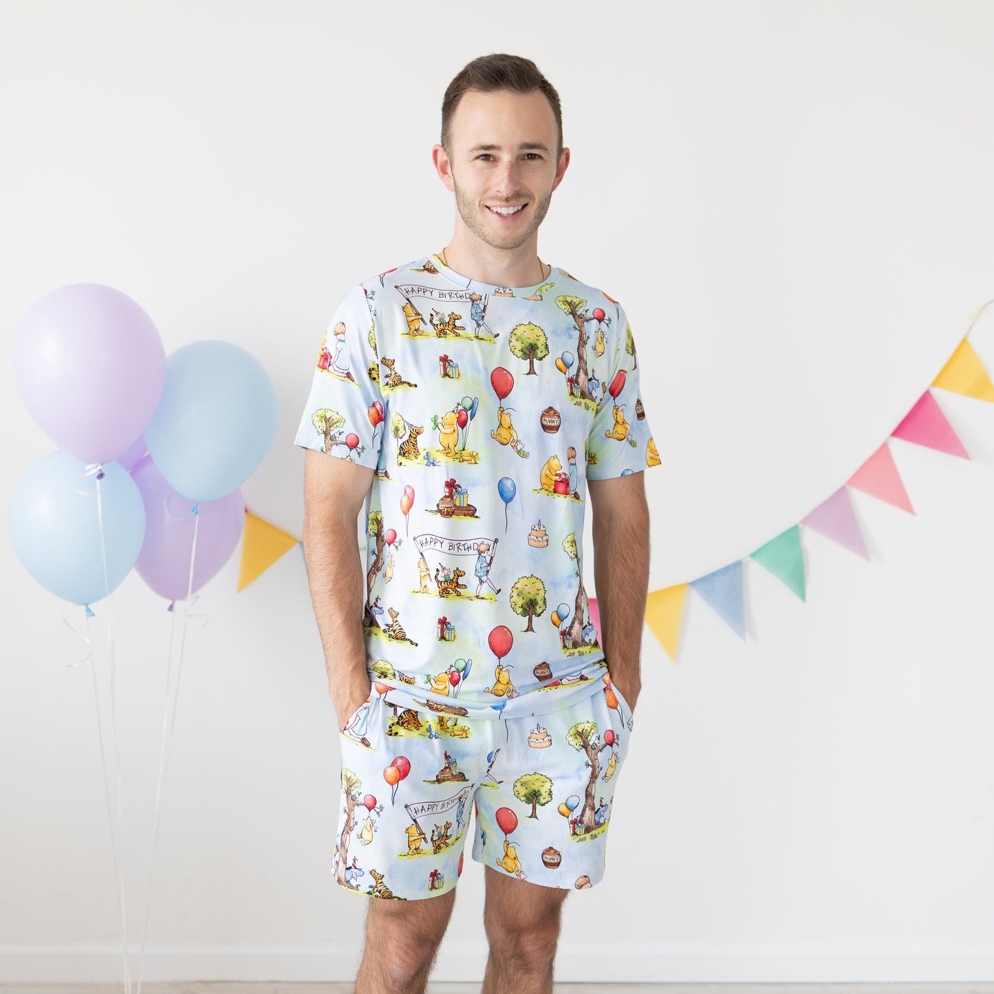 Hundred Acre Birthday Mens 2pc Pajamas