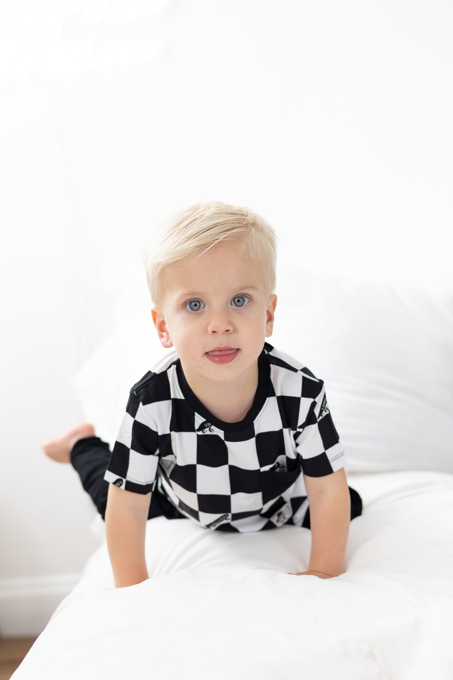 Checkered Llamas Daywear Top