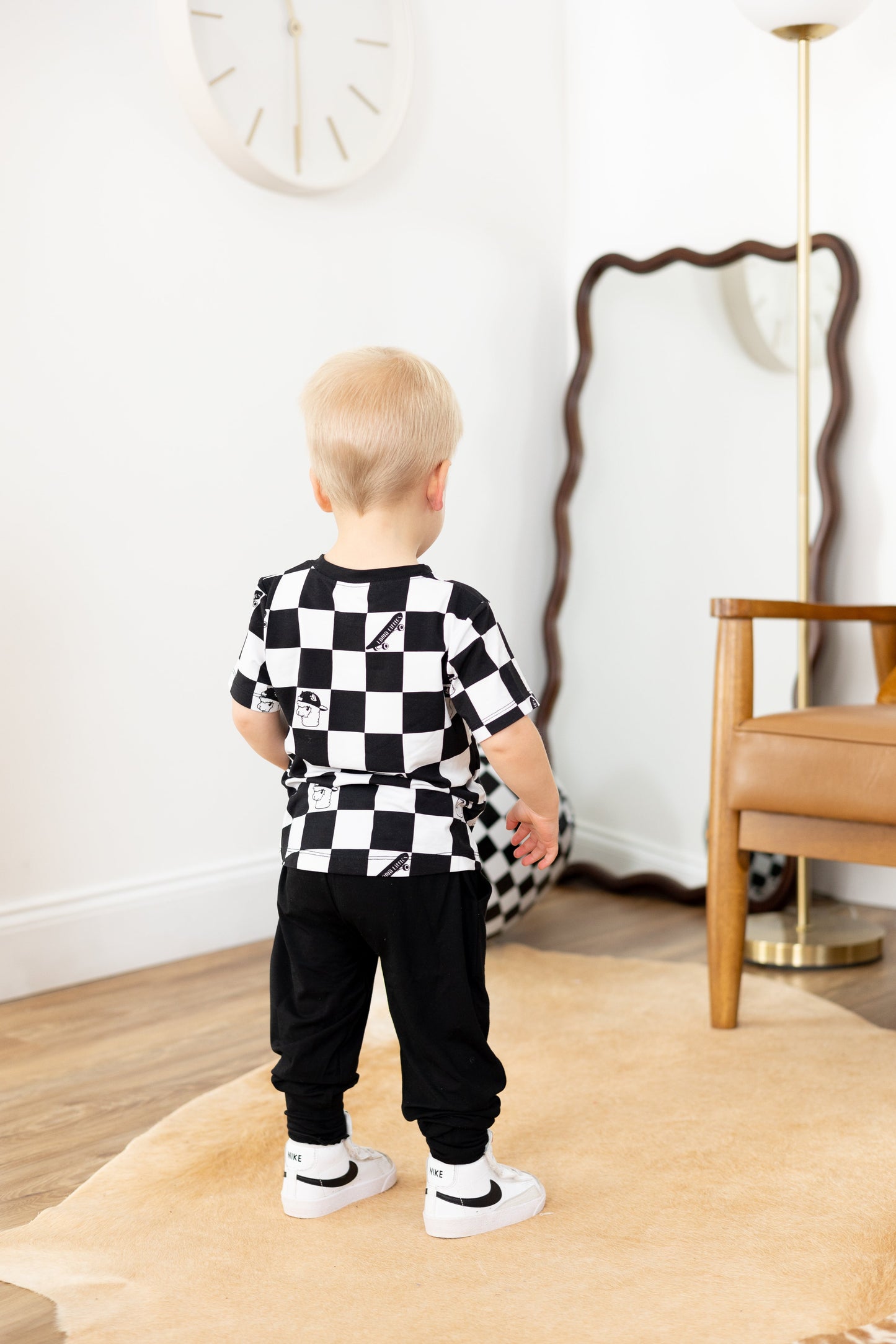 Checkered Llamas Daywear Top