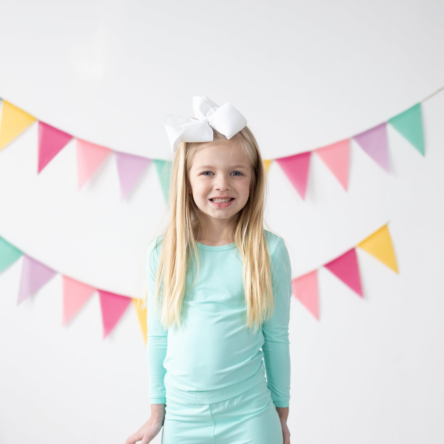 Aqua 2pc Long Sleeve Pajamas