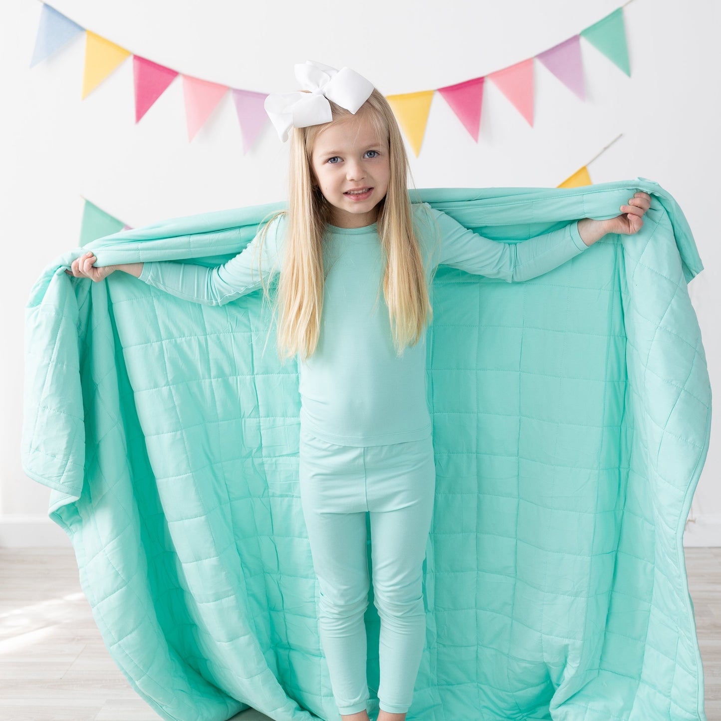 Aqua 2pc Long Sleeve Pajamas