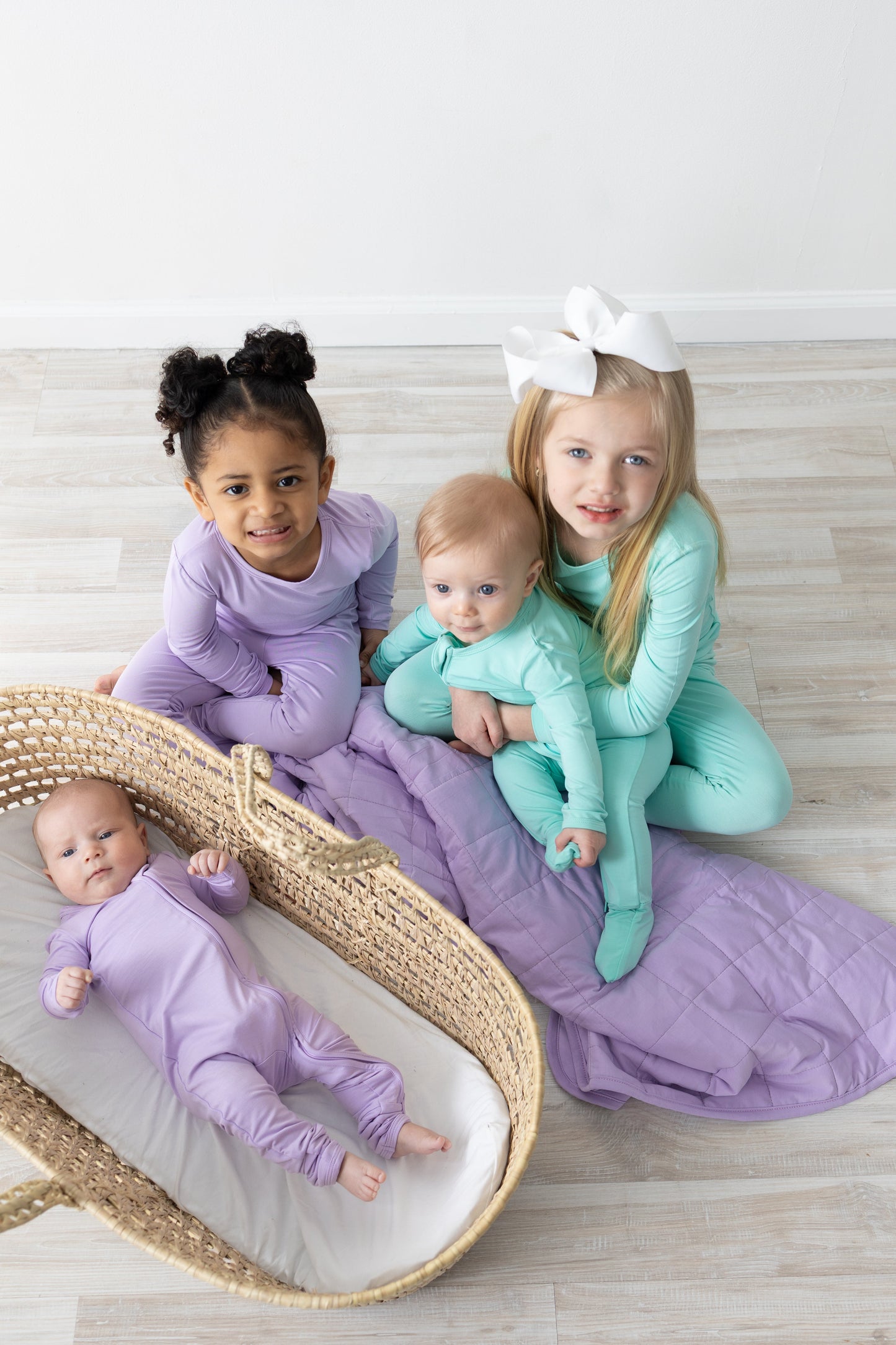 Aqua & Wisteria Snuggle Blankets