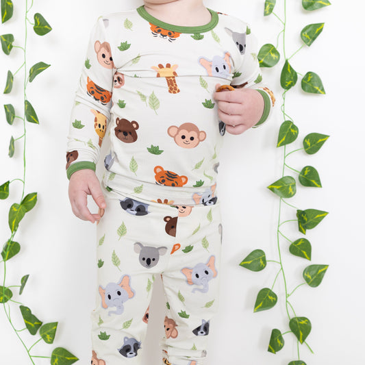 Animals 2pc Long Sleeve Pajamas