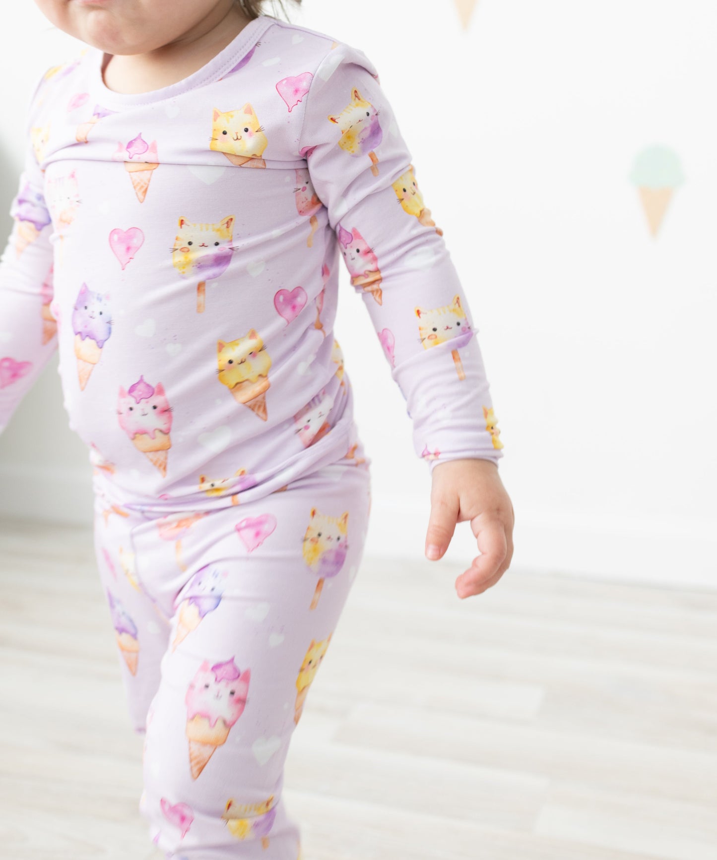 Purrfect Scoops 2pc Long Sleeve Pajamas