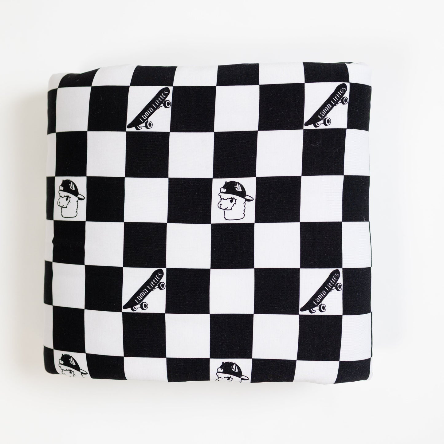 Checkered Llamas Snuggle Blanket