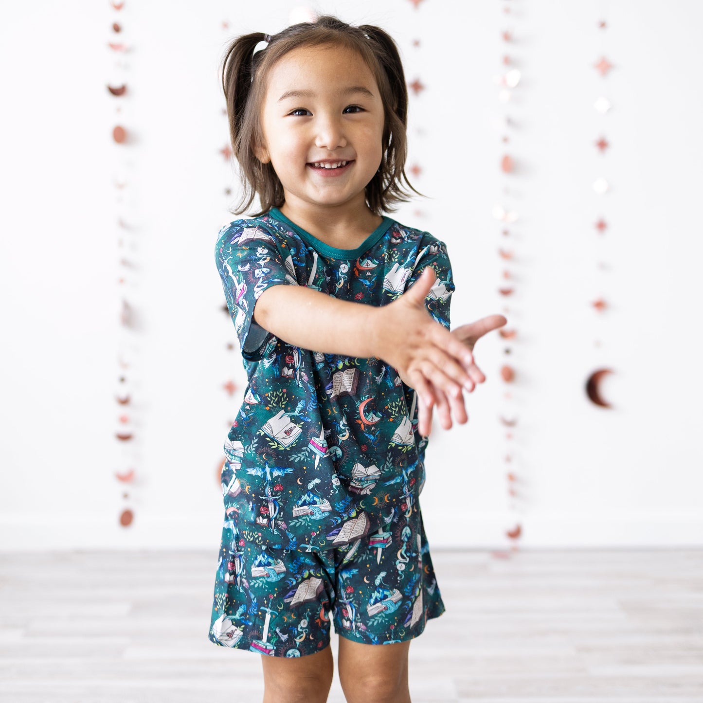 Whispered Pages 2pc Short Sleeve Lounge Set