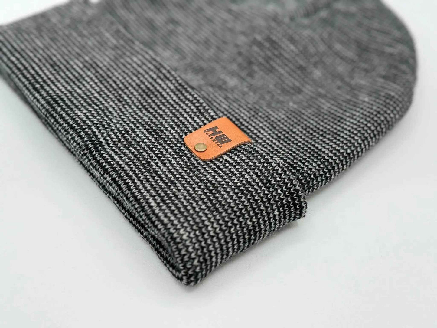 HAAKWEAR Classic Fusion Cuffed Beanie - Black / Gray, Made in USA