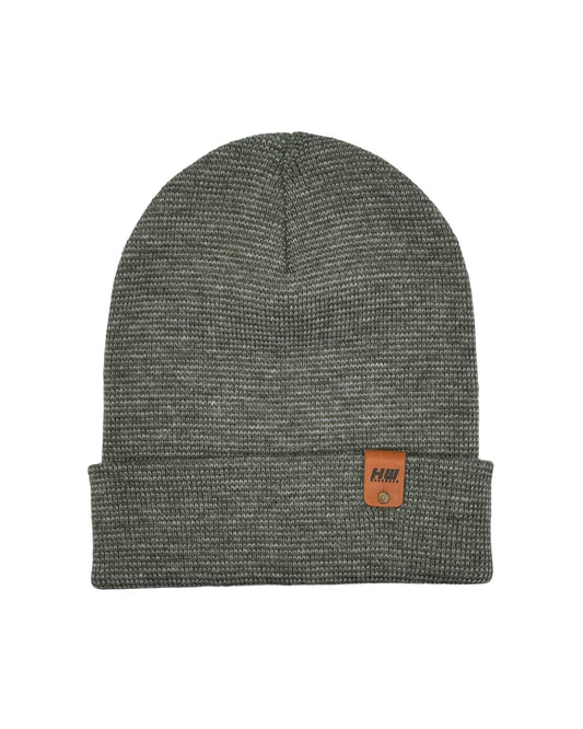 HAAKWEAR Classic Fusion Cuffed Beanie - Gray / Green, Made in USA