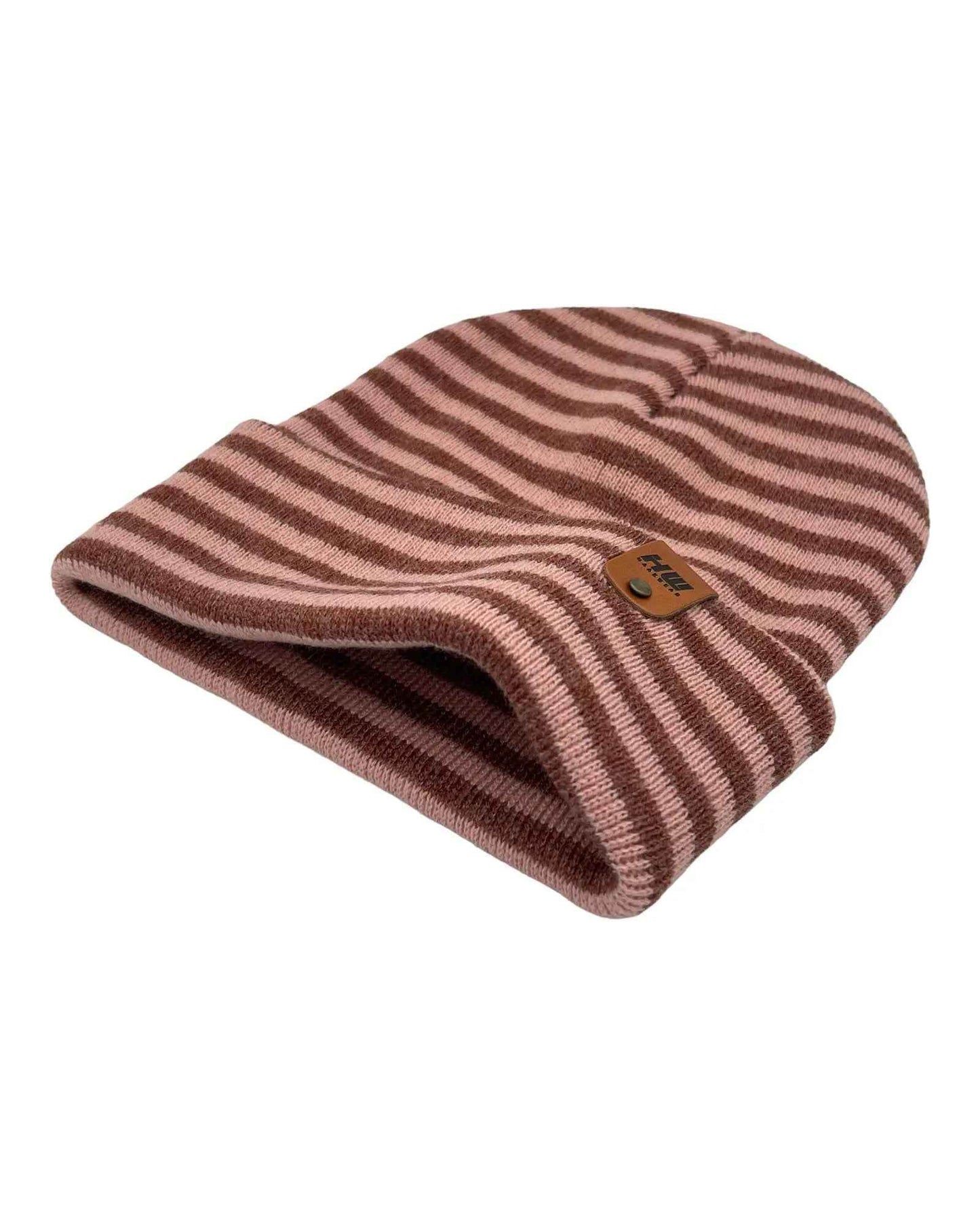 HAAKWEAR Classic RORO Cuffed Beanie / Hat - Burgundy / Pink, Made in USA