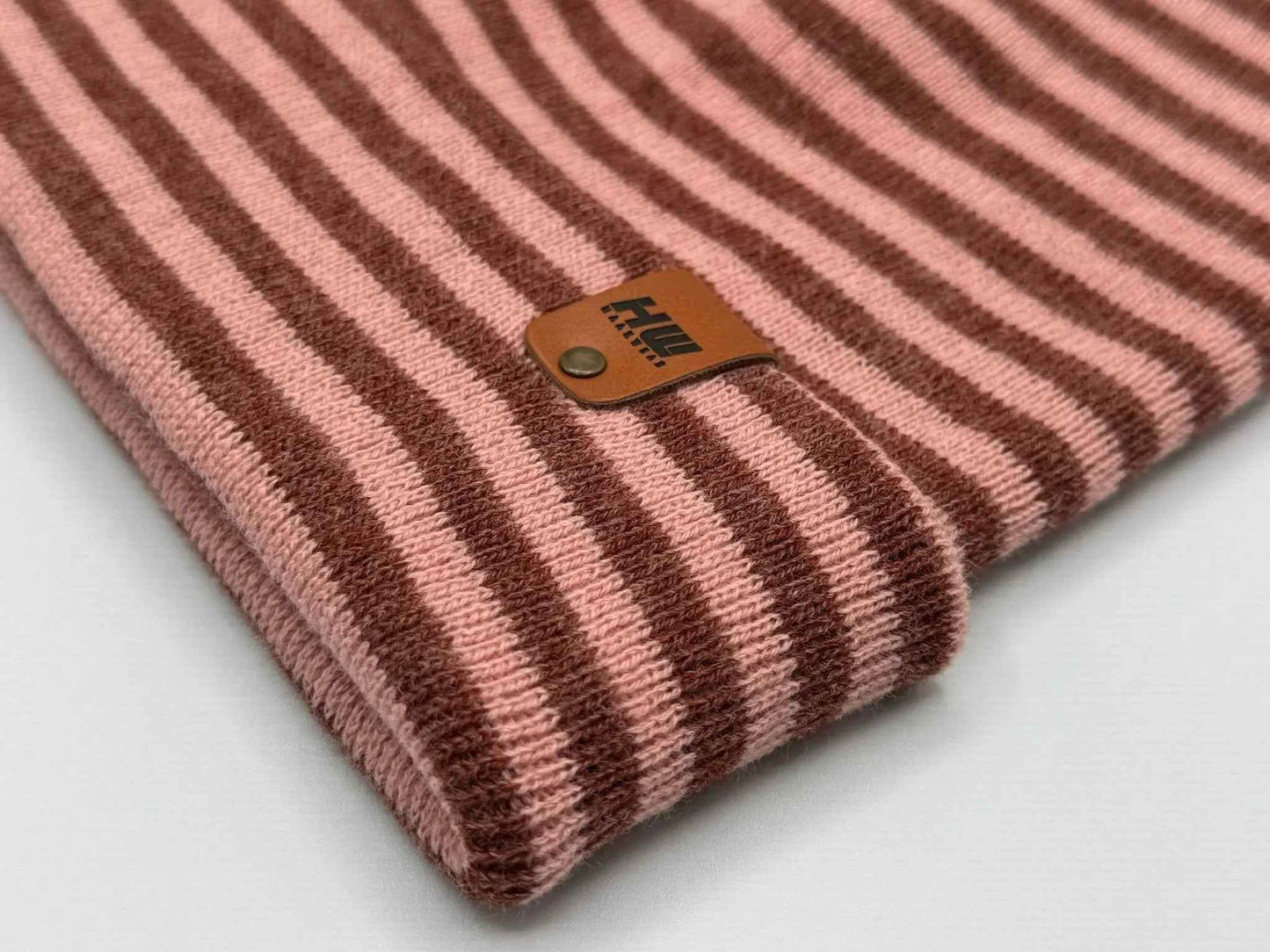 HAAKWEAR Classic RORO Cuffed Beanie / Hat - Burgundy / Pink, Made in USA