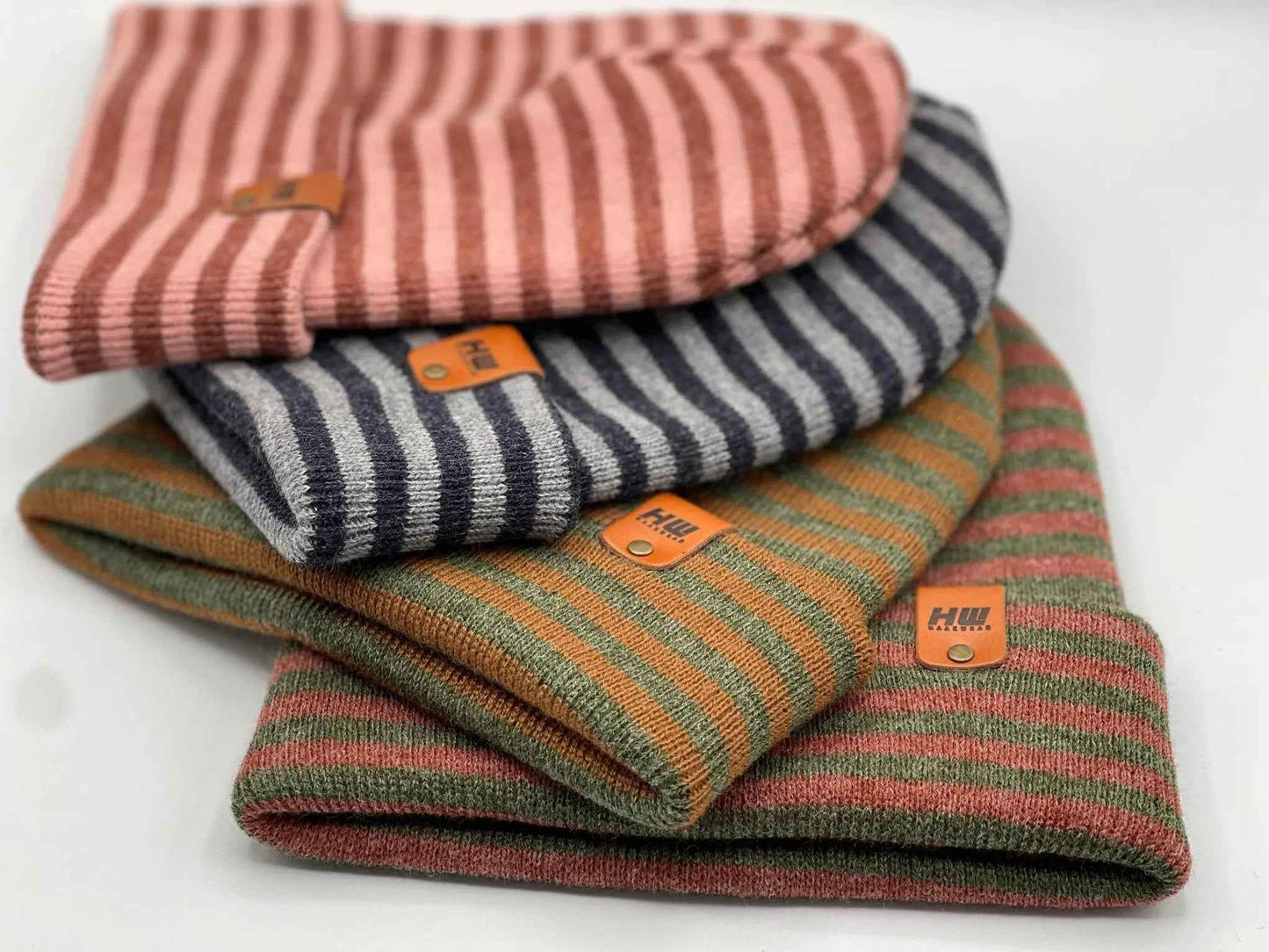 HAAKWEAR Classic RORO Cuffed Beanie / Hat - Burgundy / Pink, Made in USA