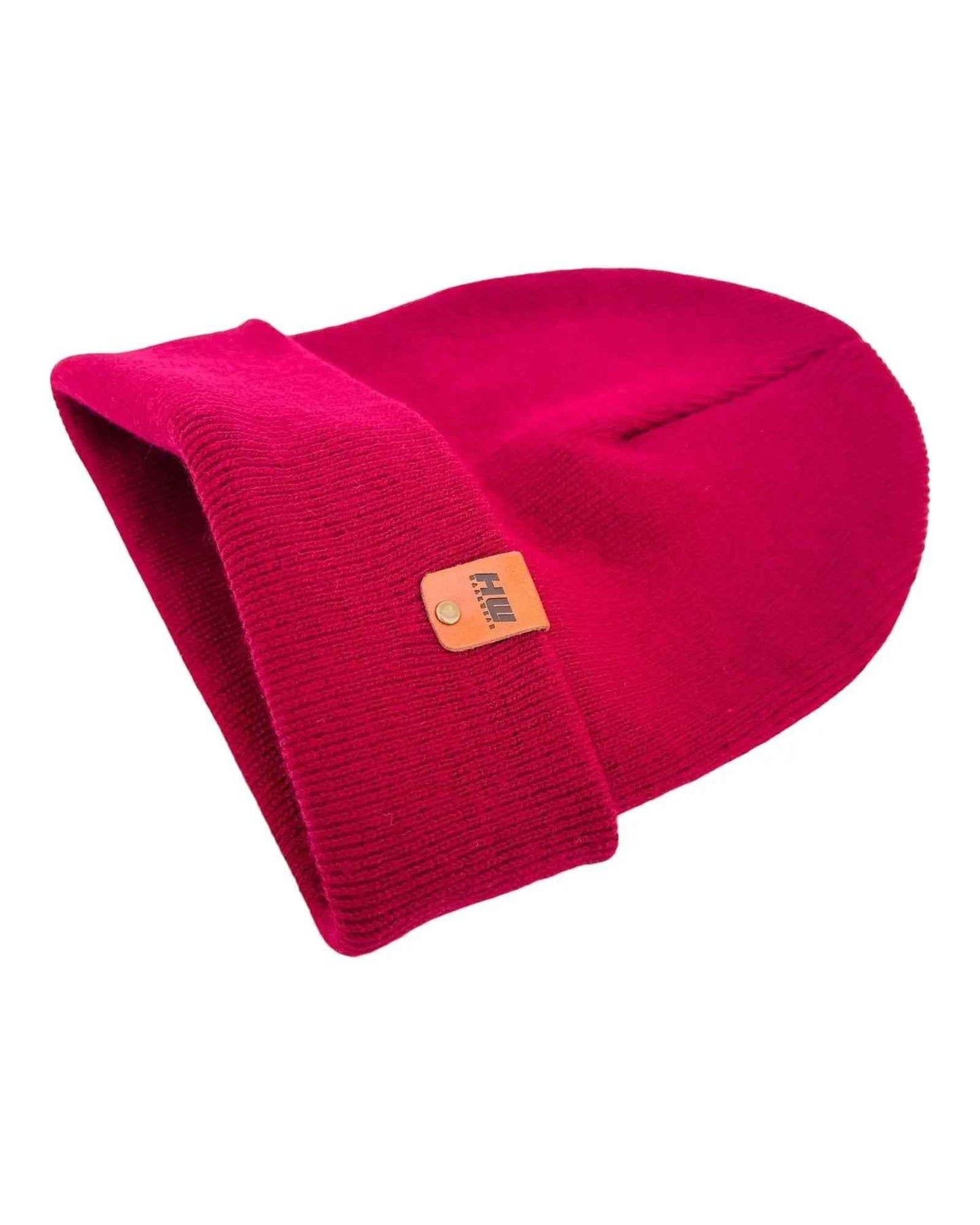 HAAKWEAR Knit Cuffed Classic Beanie / Hat - Burnt Maroon, Made in USA