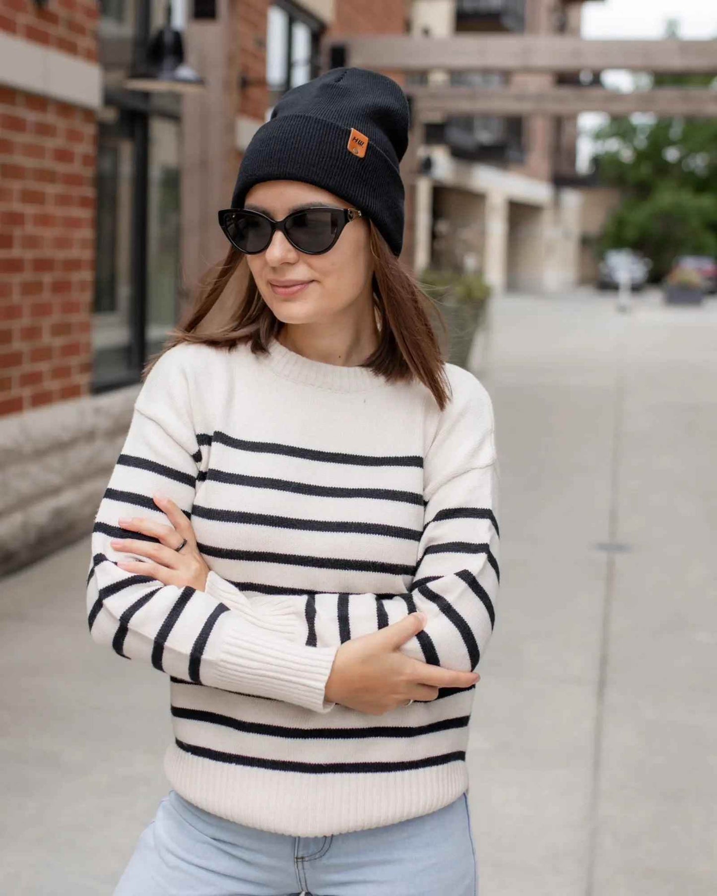 HAAKWEAR Beanie Made in USA - Classic Charcoal Black Knit Cuffed Hat