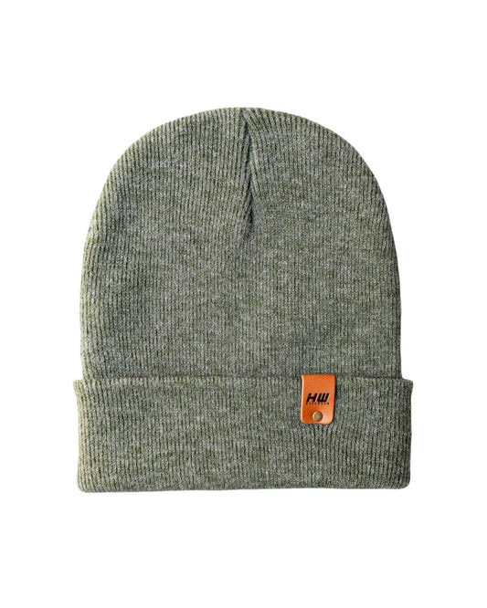 HAAKWEAR Knit Cuffed Classic Beanie / Hat - Forest Green, Made in USA