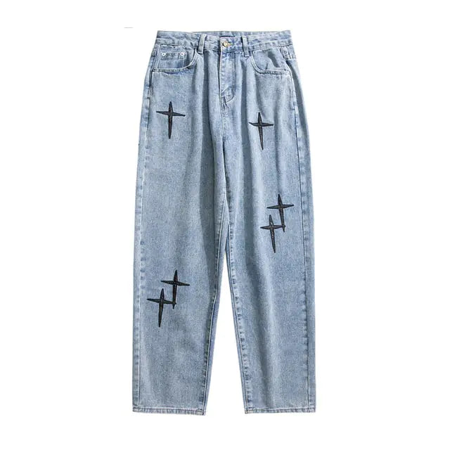 Boys Men Straight Loose Wide-Leg Pants - # BOAA13410011