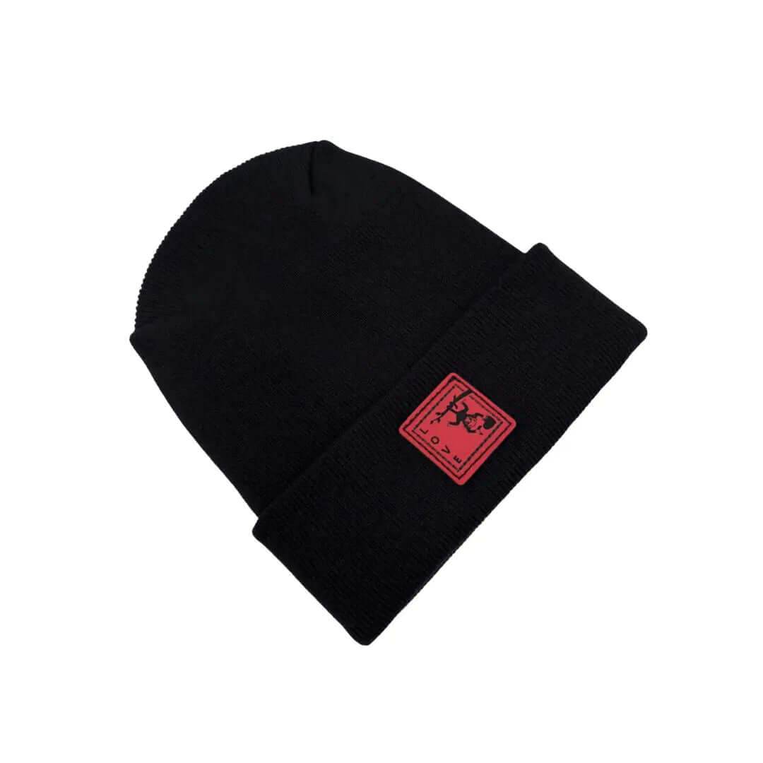 Haakwear Exclusive Love-Inspired H-Stitch Beanie – Limited Edition  Black Hat with Love Monkey