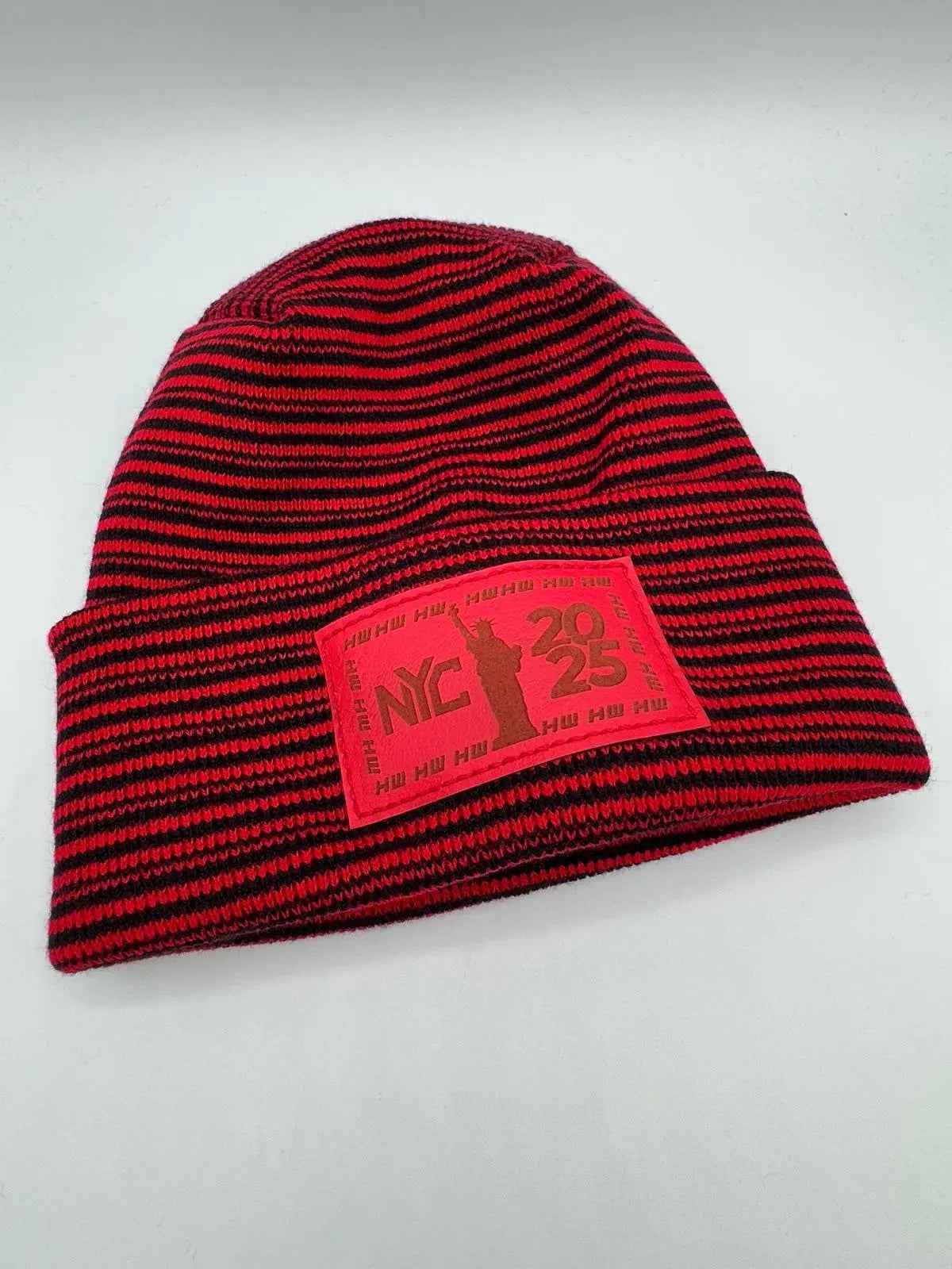 H-Stitch™ Contrast Cuffed Beanie – Black/Red | New Year 2025 Limited Edition | Made in USA