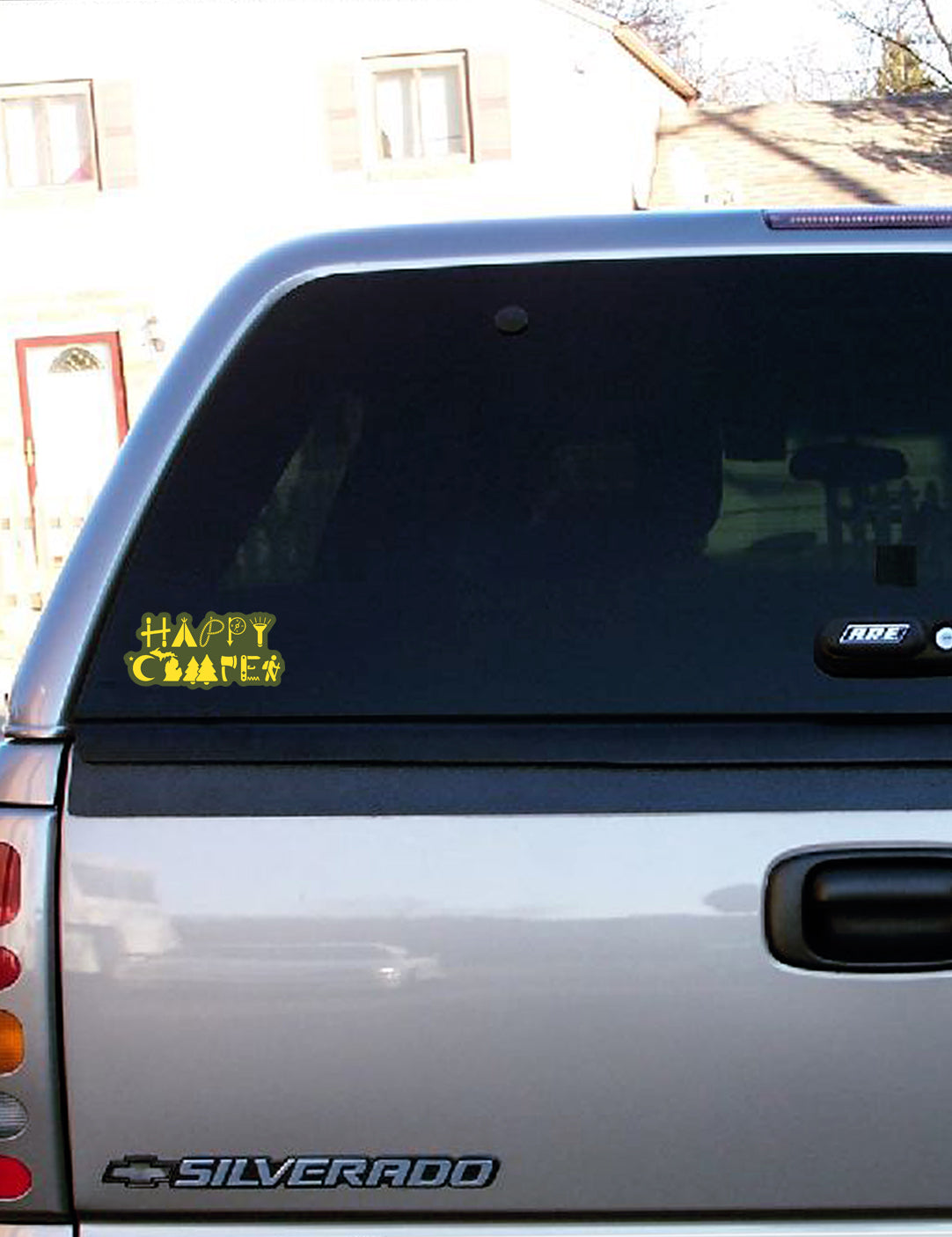 Happy Camper Icons - 7" Sticker