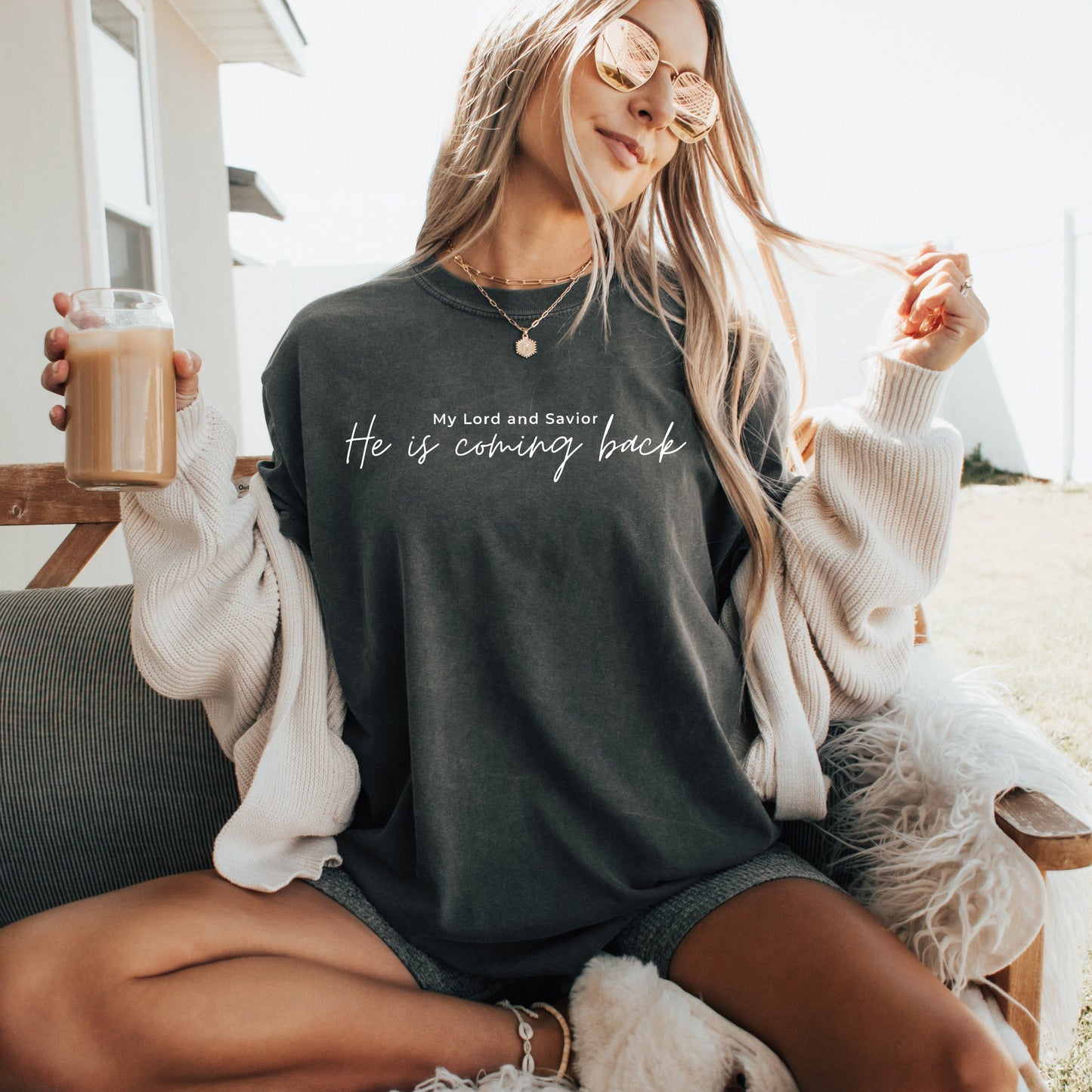 He is coming back Christian Comfort Colors T Shirt