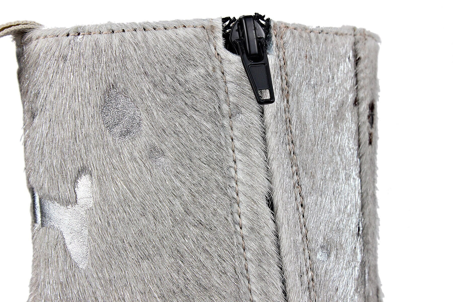 Leather Horse Hair Leopard Chelsea Boots