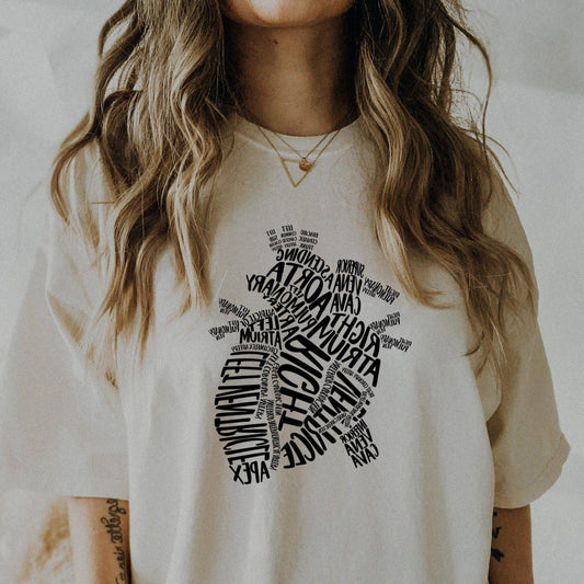 Heart Anatomy Comfort Colors T Shirt