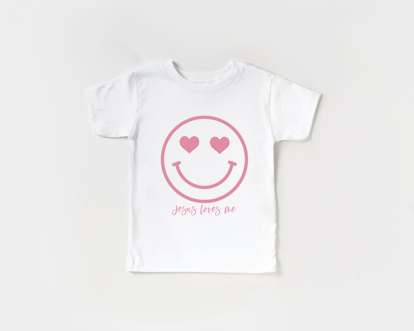 Heart Smile Jesus Loves Me Organic Cotton Baby And Kids Tee