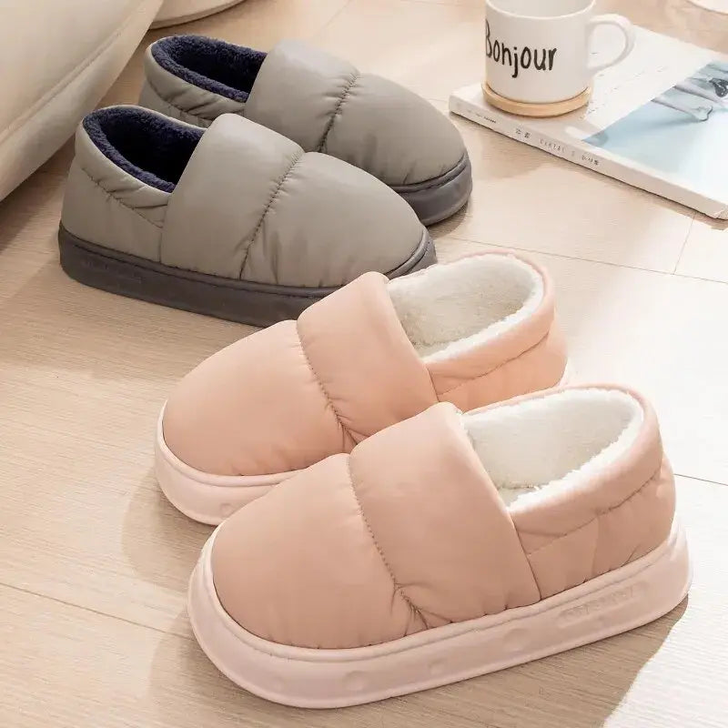 Winter Waterproof Anti-Slip Cotton Slippers - # BOAA73410001