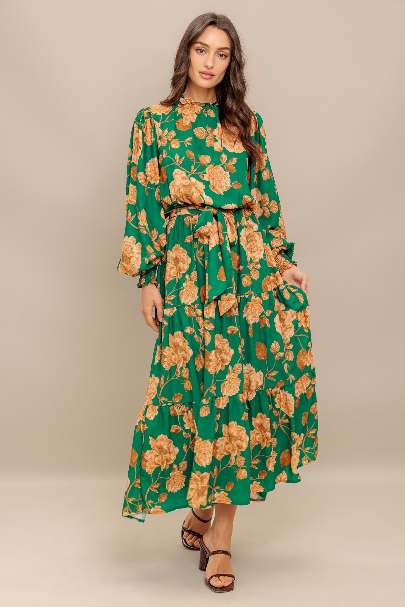 SONGS ABOUT YOU WOVEN MIDI DRESS